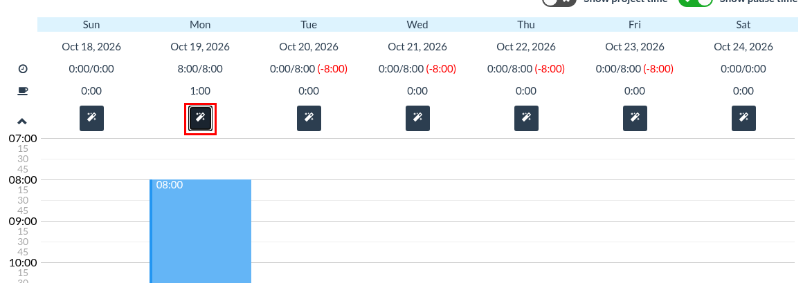 TimeStatement: user guide for work time tracking