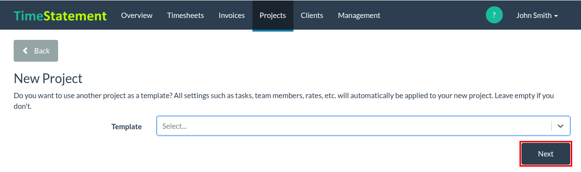 How do I create a project, including a budget?