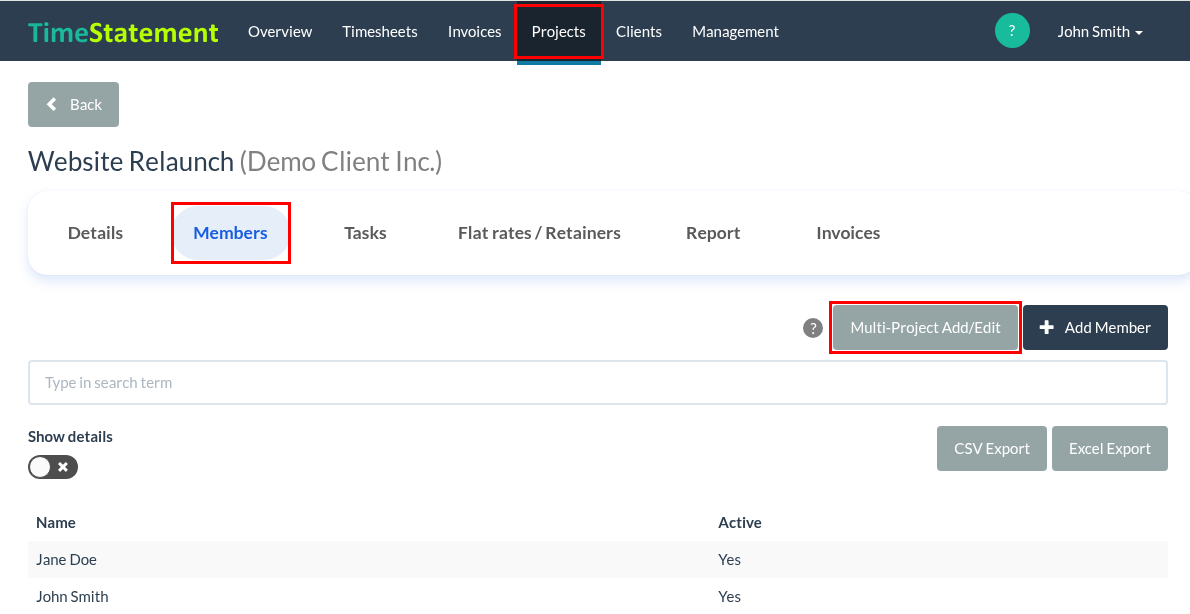 How do I add employees to a project?