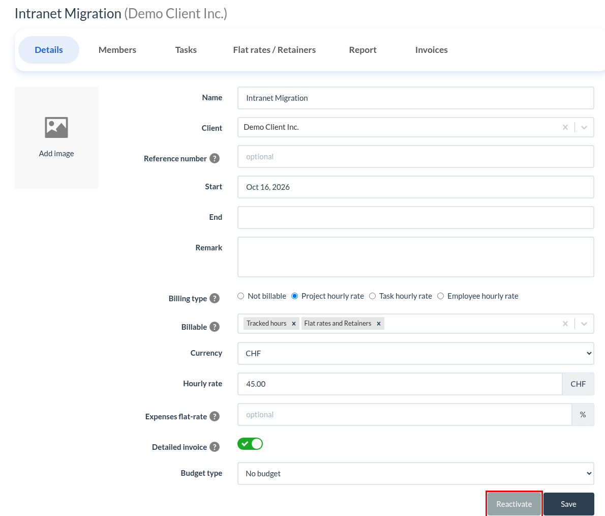 Archiving and restoring projects