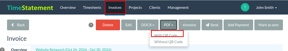 How do I create a QR invoice for Switzerland?