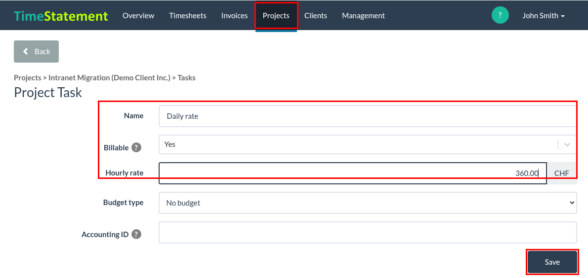 How do I record daily rates?