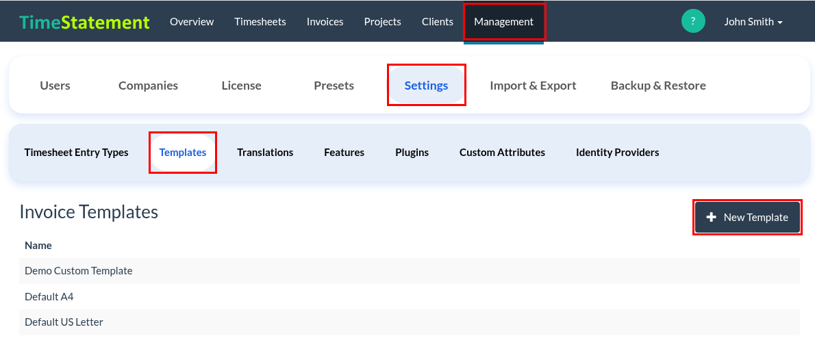 How do I customize the layout of my invoice template?