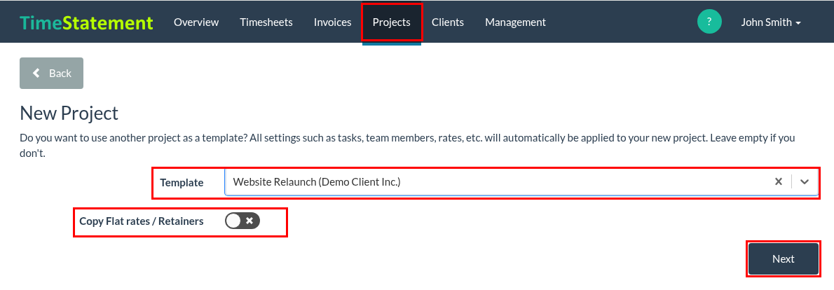 Creating a sample project – clone projects quickly & easily