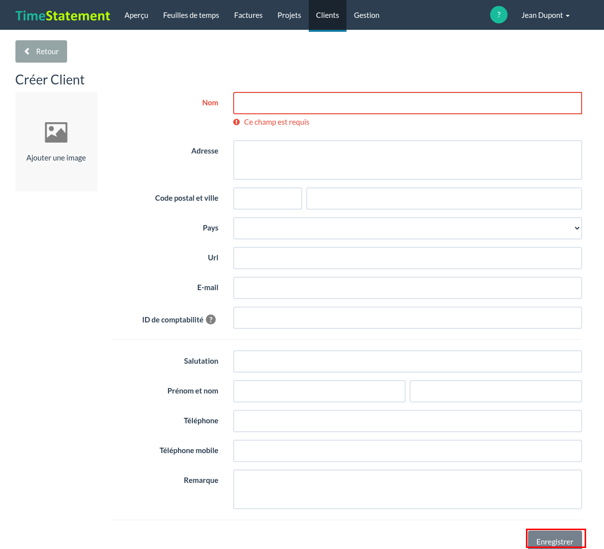 Créer Client