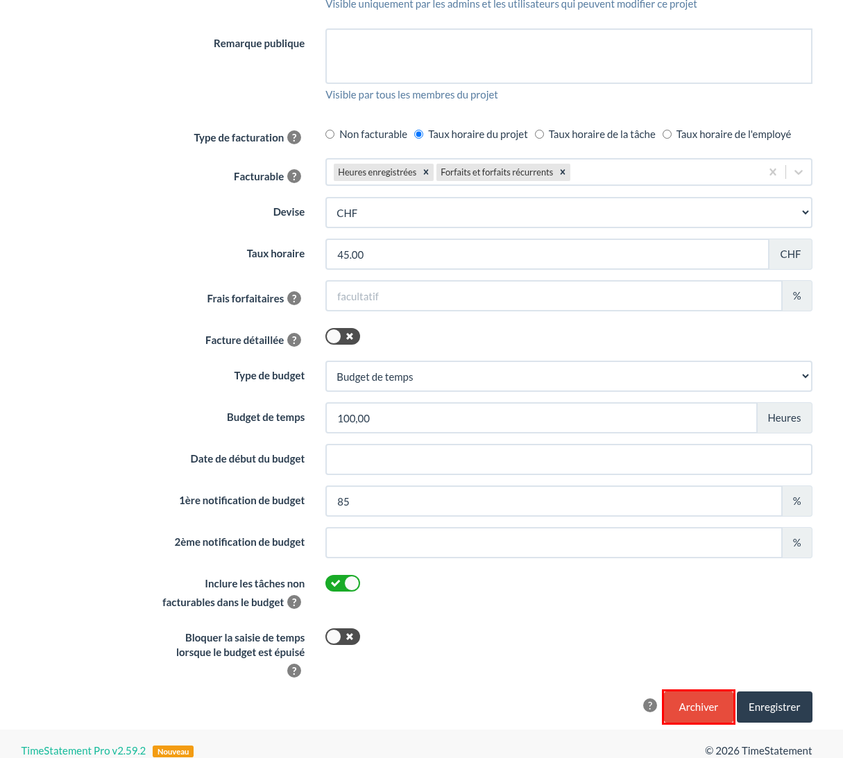 Archiver le projet
