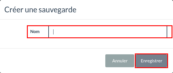 Créer une sauvegarde