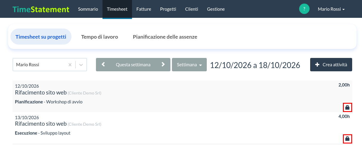 Attività fatturate